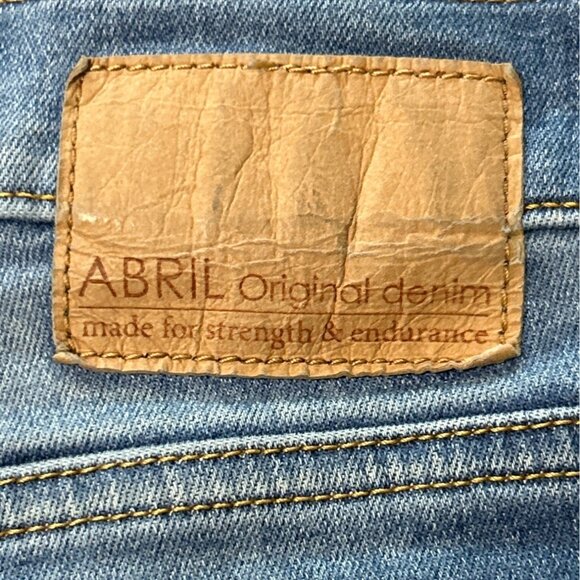 ABRIL Original Denim Womens Jeans Distressed Skinny Button Fly Blue Size 30 - Picture 4 of 5
